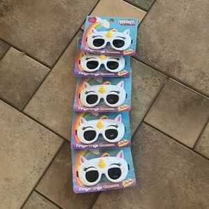 New with tags fingerlings unicorn sunglasses set of five